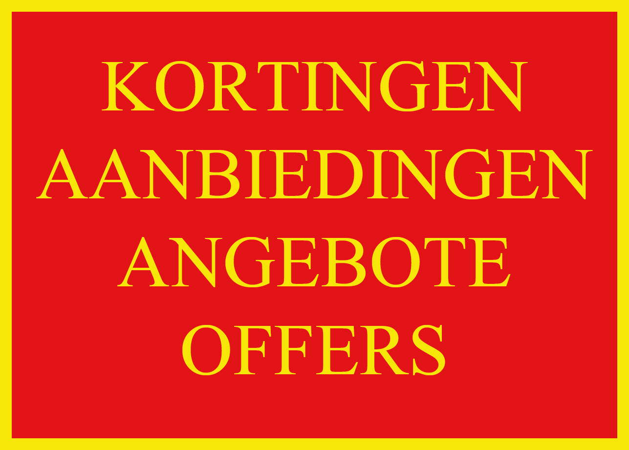 Aanbiedingen angebote offers