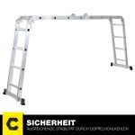 Het dubbele holle profiel van de bestverkochte multifunctionele ladder zorgt voor voldoende stabiliteit en veiligheid. 