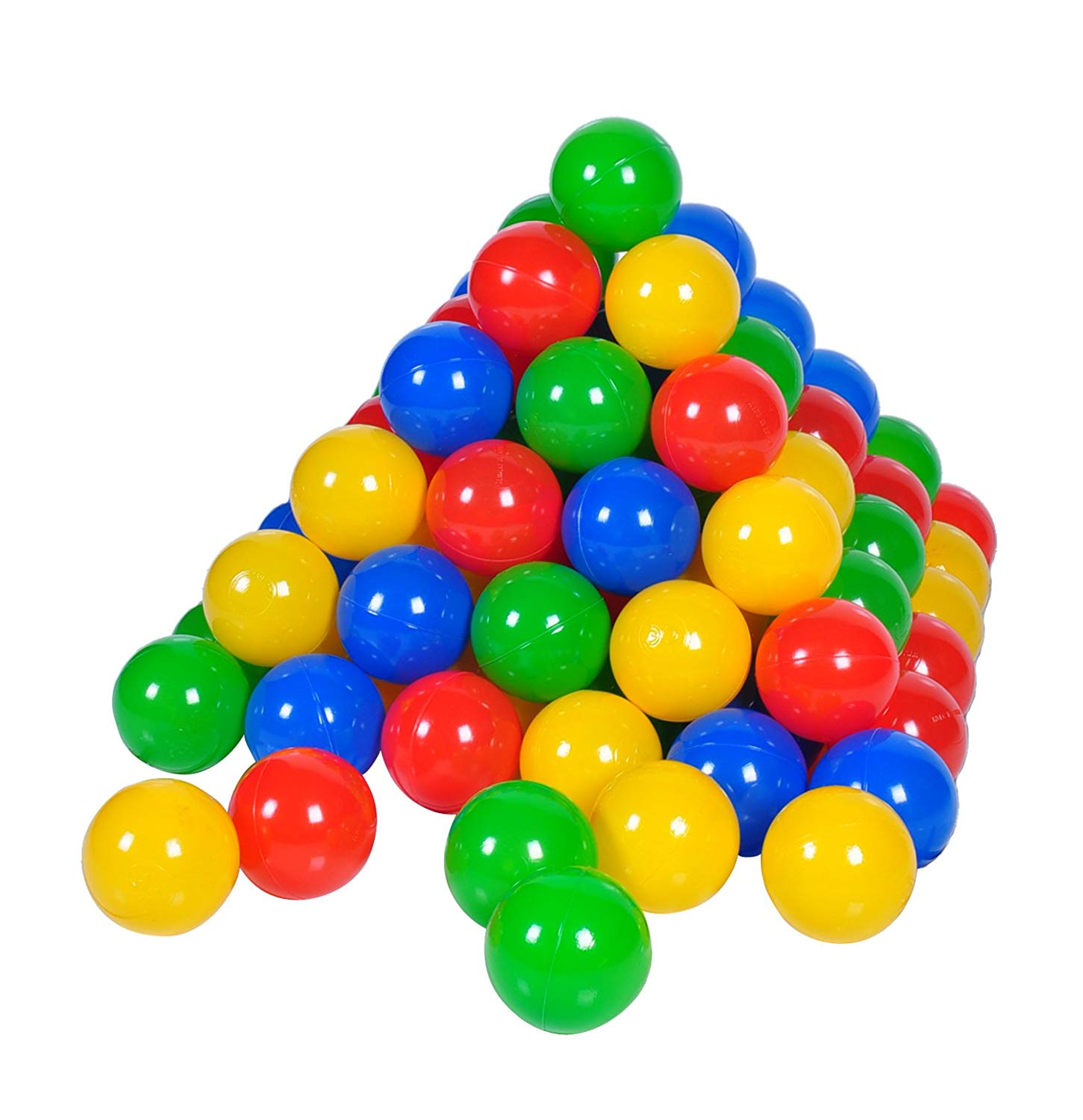 100 ballen in helderblauw, rood, geel en groen brengen meer plezier en plezier in elke speltent. Plezier zonder einde, spatten in de ballenbak zonder risico op blessures. Een top bij de Meest Verkochte Baby- & peuterspeelgoed