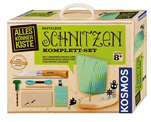 Met de snijwerk complete set leren kinderen het traditionele ambacht van snijwerk vanaf nul: eenvoudig, begrijpelijk, veilig en uitgerust met materiaal voor een eerste snijwerkproject. Bestseller bij Meest Verkochte Knutselspullen