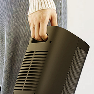 Verwarmde ventilator heeft een elegante en minimalistische draaggreep, u kunt de lucht verhitter eenvoudig en gemakkelijk verplaatsen
