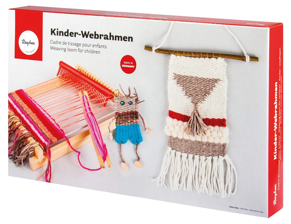 webframe voor kinderen
Weven is een ambacht met een oude traditie. Er is geen voorkennis vereist, het is gemakkelijk te leren en daarom geschikt voor de kleintjes.
Na slechts een korte tijd kun je mooie accessoires maken zoals muurschilderingen, wandkleden, tafelkleden, tapijten, onderzetters. een topper bij Meest Verkochte Knutselspullen