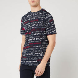 Armani  T-shirt met print voor heren - All Over Navy