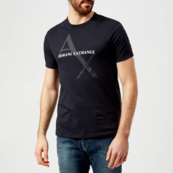 Armani Exchange T-shirt met scriptlogo voor heren - marine