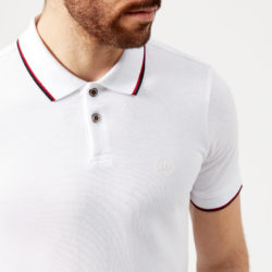 Armani  getipt poloshirt voor heren - wit