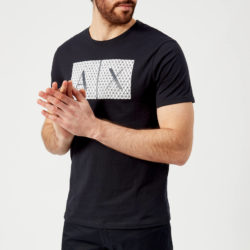 Armani  Slim T-shirt met grote logo voor heren - marine