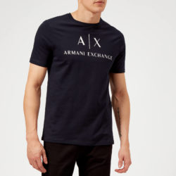 Armani  Heren AX en Script Logo T-shirt - Navy