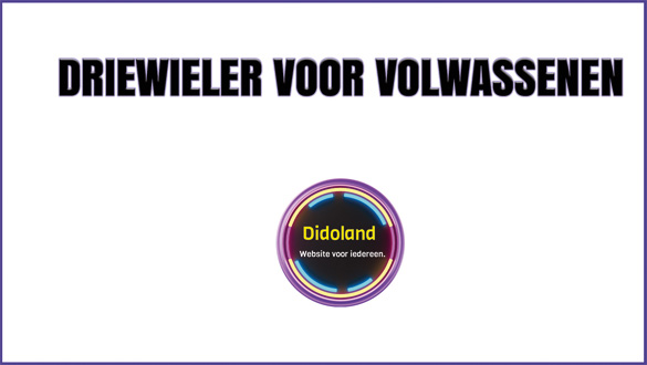 Driewieler voor volwassenen.