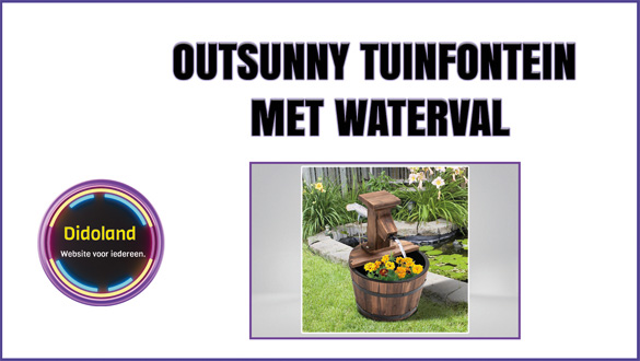 Outsunny tuinfontein met waterval.
