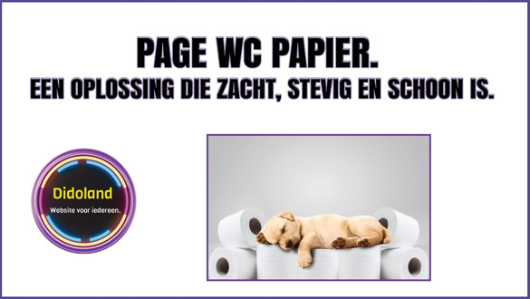 Page wc papier. Een oplossing die zacht, stevig en schoon is.