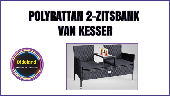 Polyrattan 2-zitsbank van KESSER