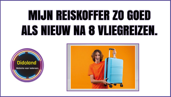Mijn reiskoffer zo goed als nieuw na 8 vliegreizen.