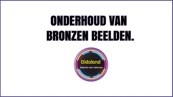 Onderhoud van bronzen beelden.