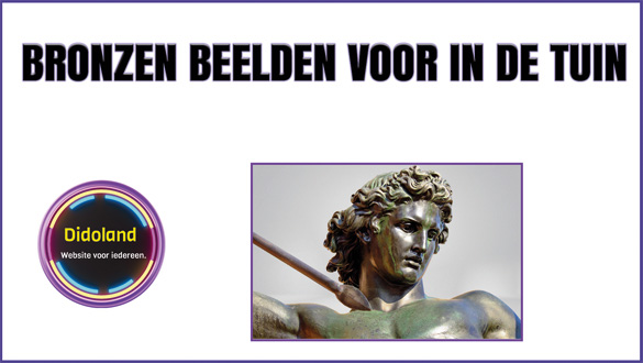 bronzen beelden voor in de tuin