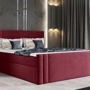 Boxspring CARMELO 140x200 cm bordeaux