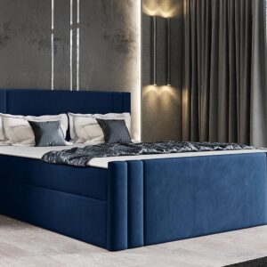 Boxspring CARMELO 140x200 cm blauw
