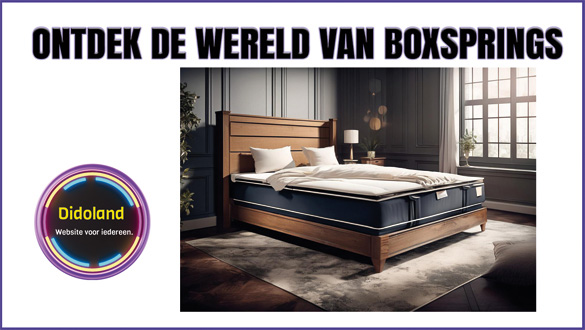 Ontdek de wereld van Boxsprings
