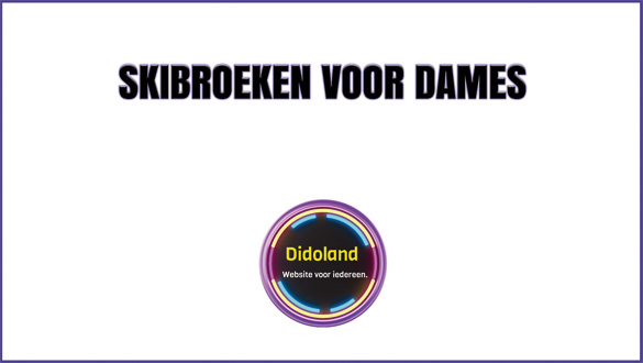 Skibroeken voor dames